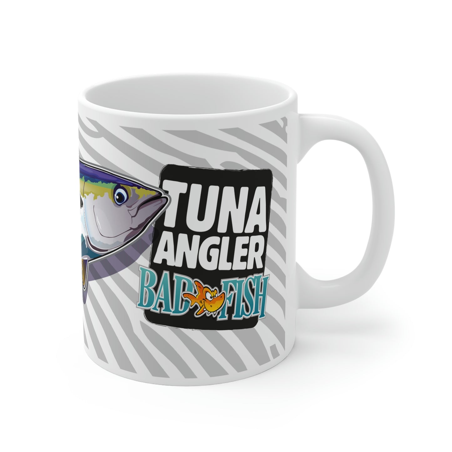 Badfish Tuna Angler 11oz White Mug
