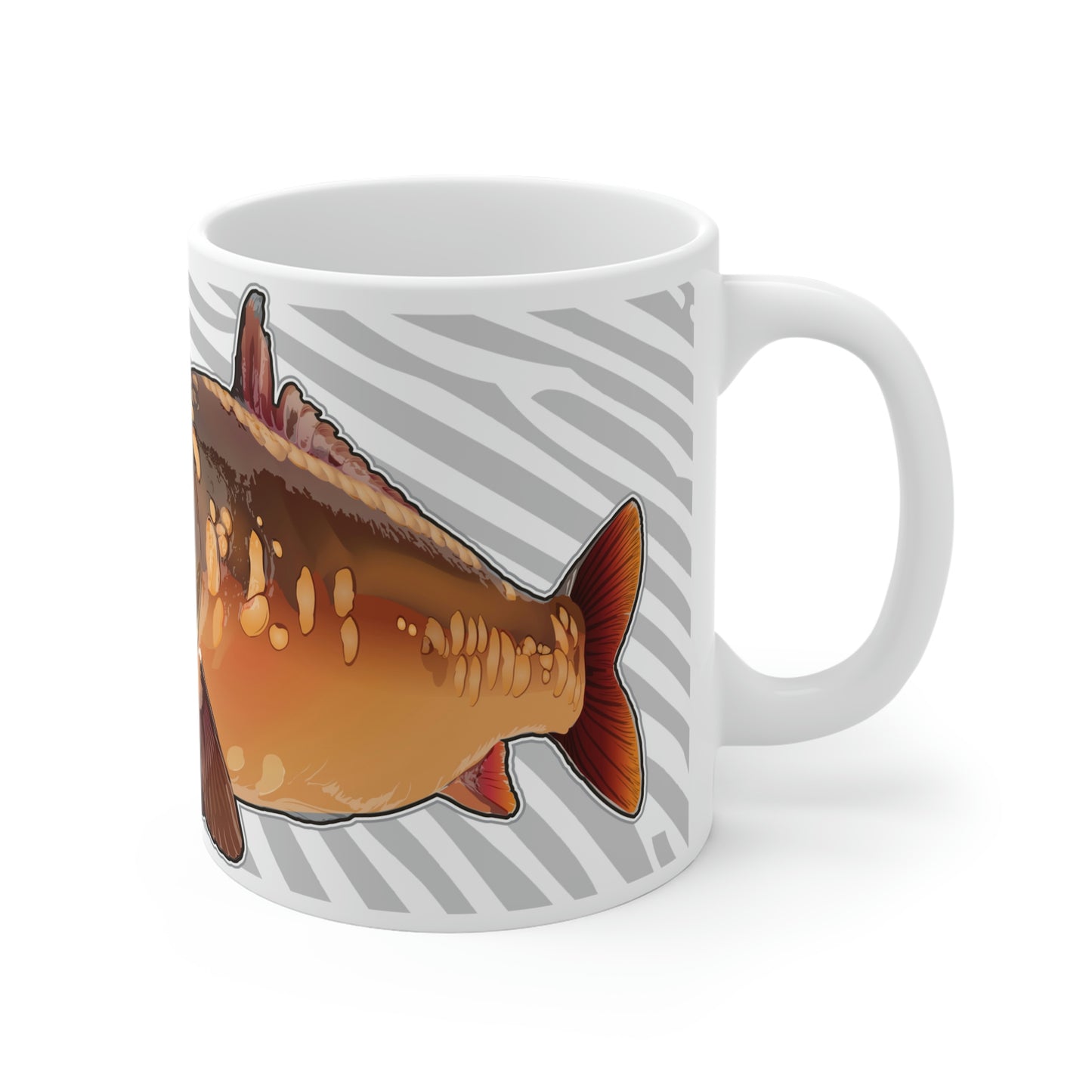 Badfish Carp Angler 11oz White Mug