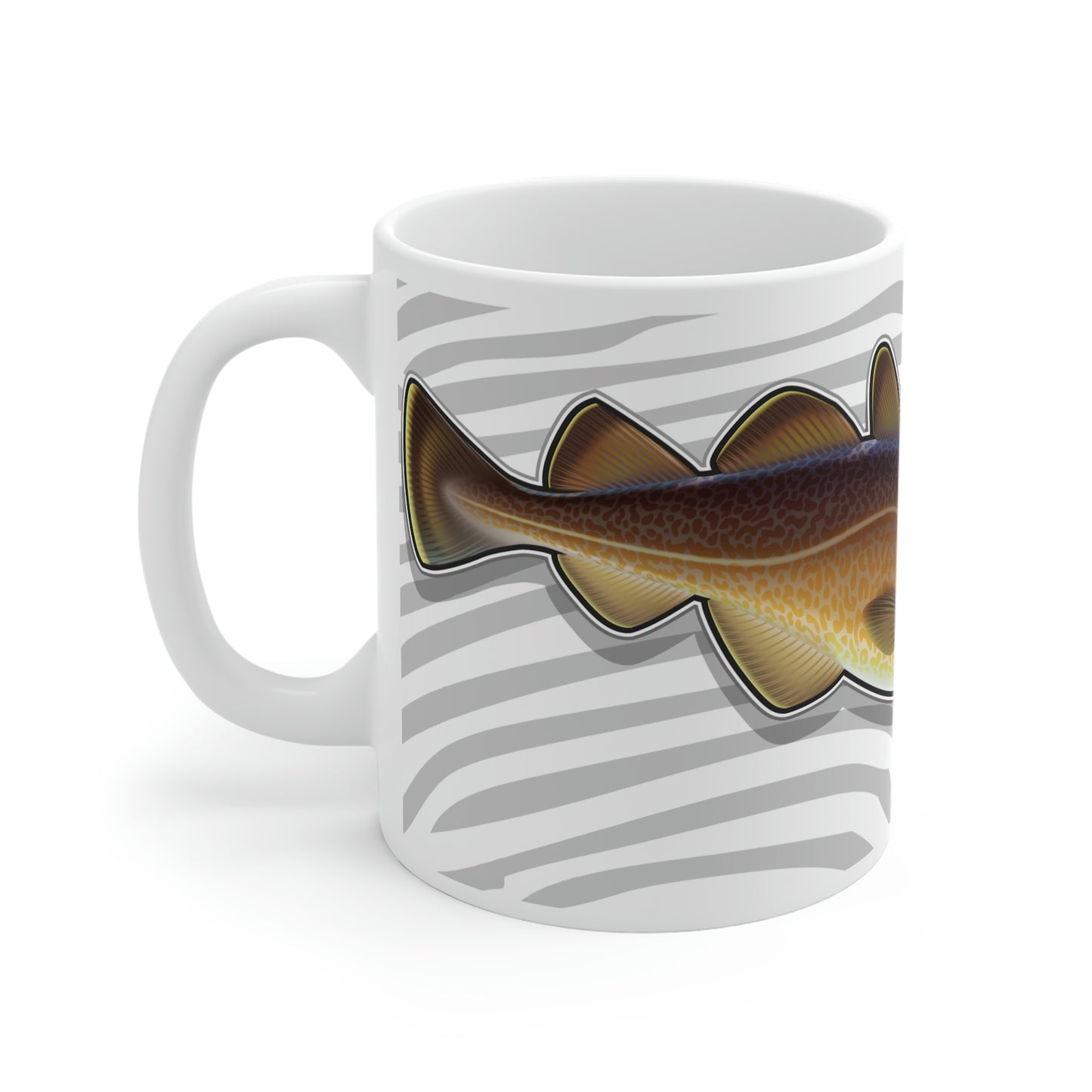Badfish Cod Angler 11oz White Mug