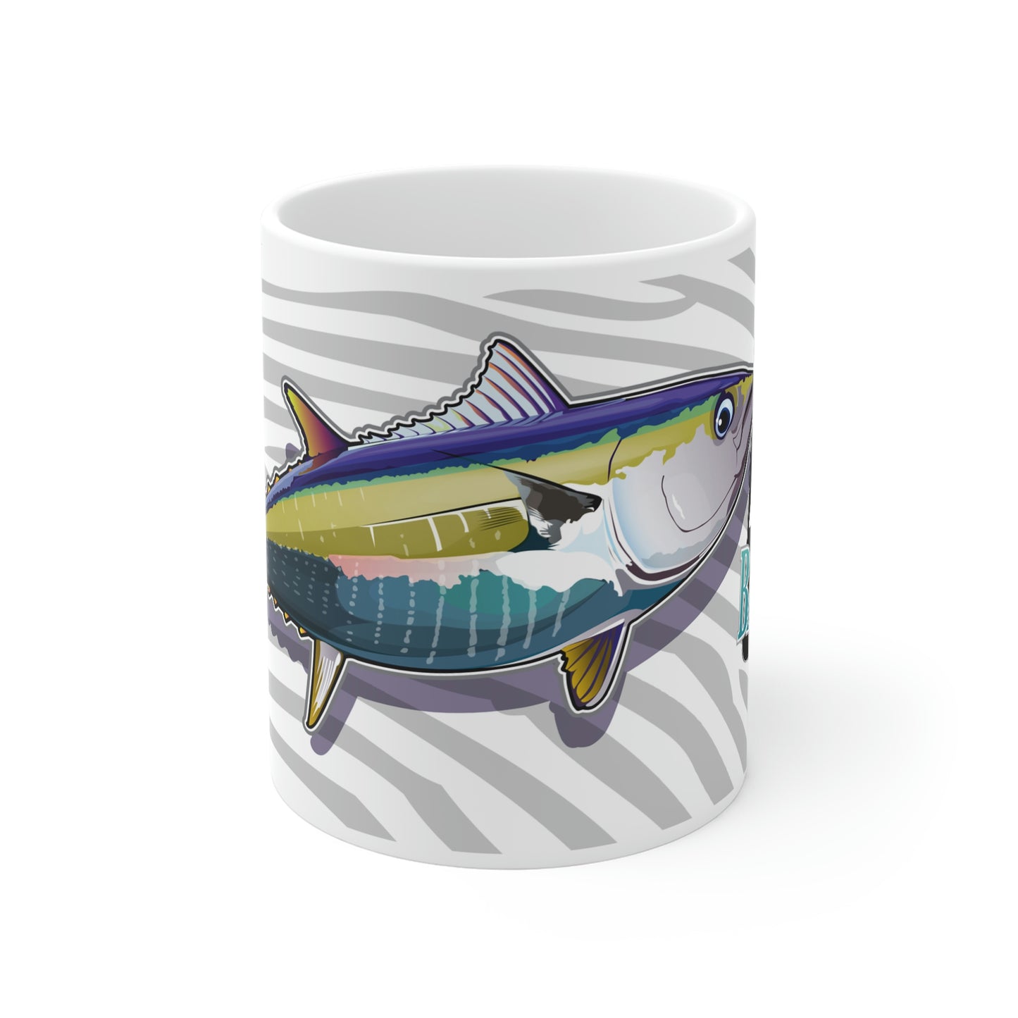Badfish Tuna Angler 11oz White Mug