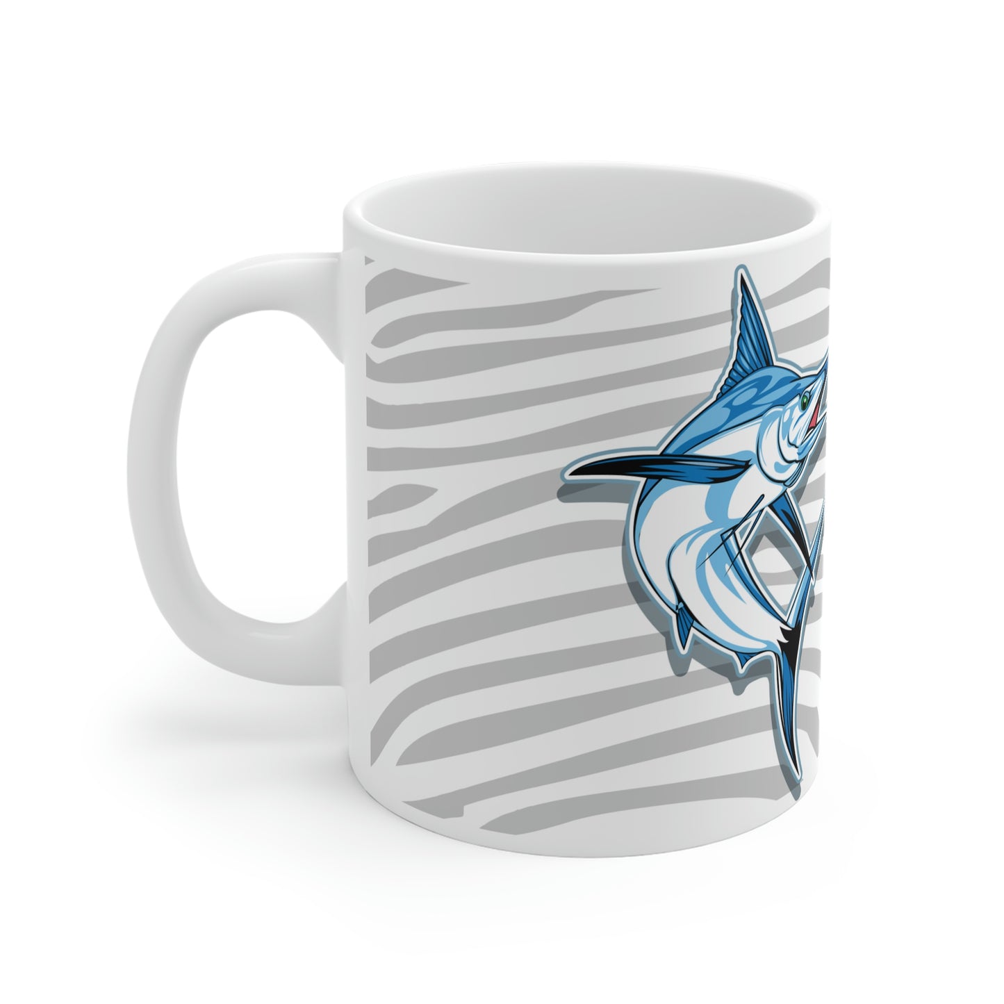 Badfish Marlin Angler 11oz White Mug