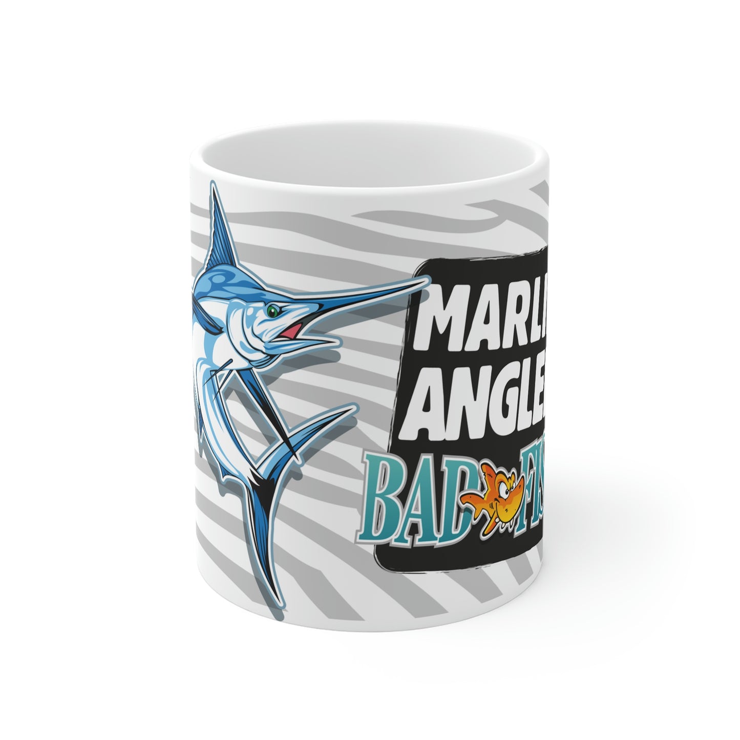 Badfish Marlin Angler 11oz White Mug