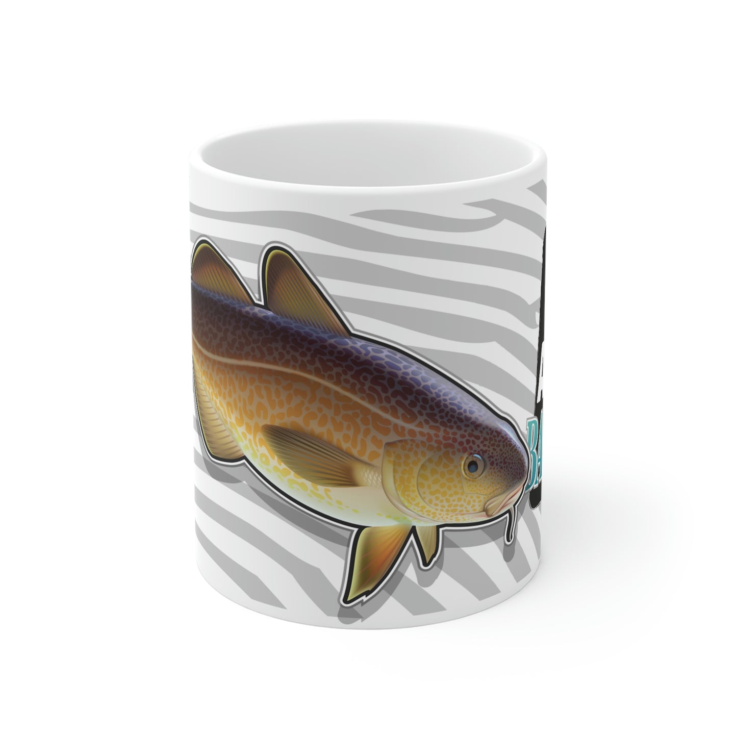 Badfish Cod Angler 11oz White Mug