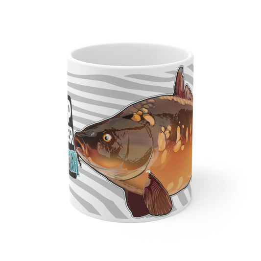 Badfish Carp Angler 11oz White Mug